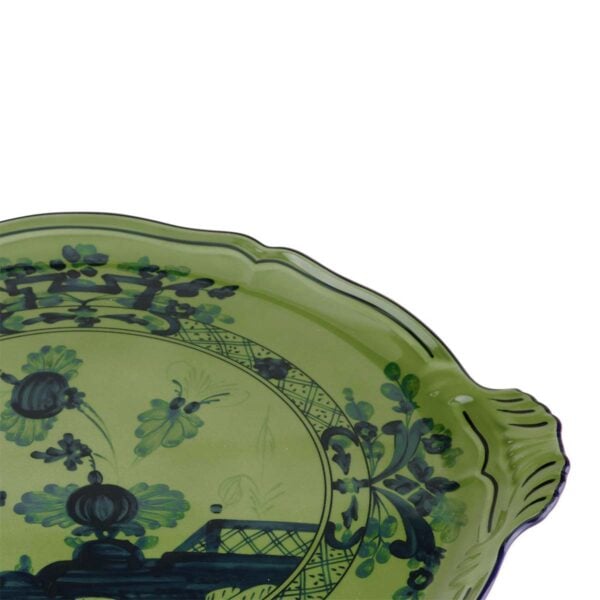 Ginori 1735 Oriente Italiano Malachite Cake Plate | Kneen & Co