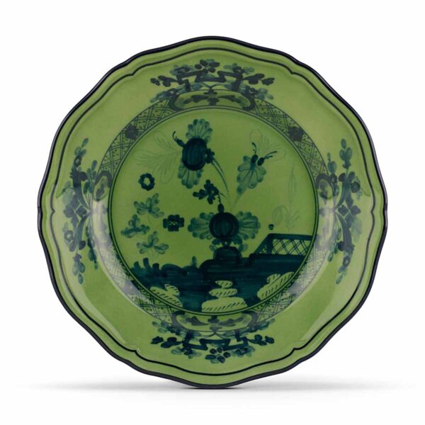 Ginori 1735 Oriente Italiano Malachite Flat Bread Plate | Kneen & Co