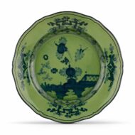 Ginori 1735 Oriente Italiano Malachite Flat Dessert Plate