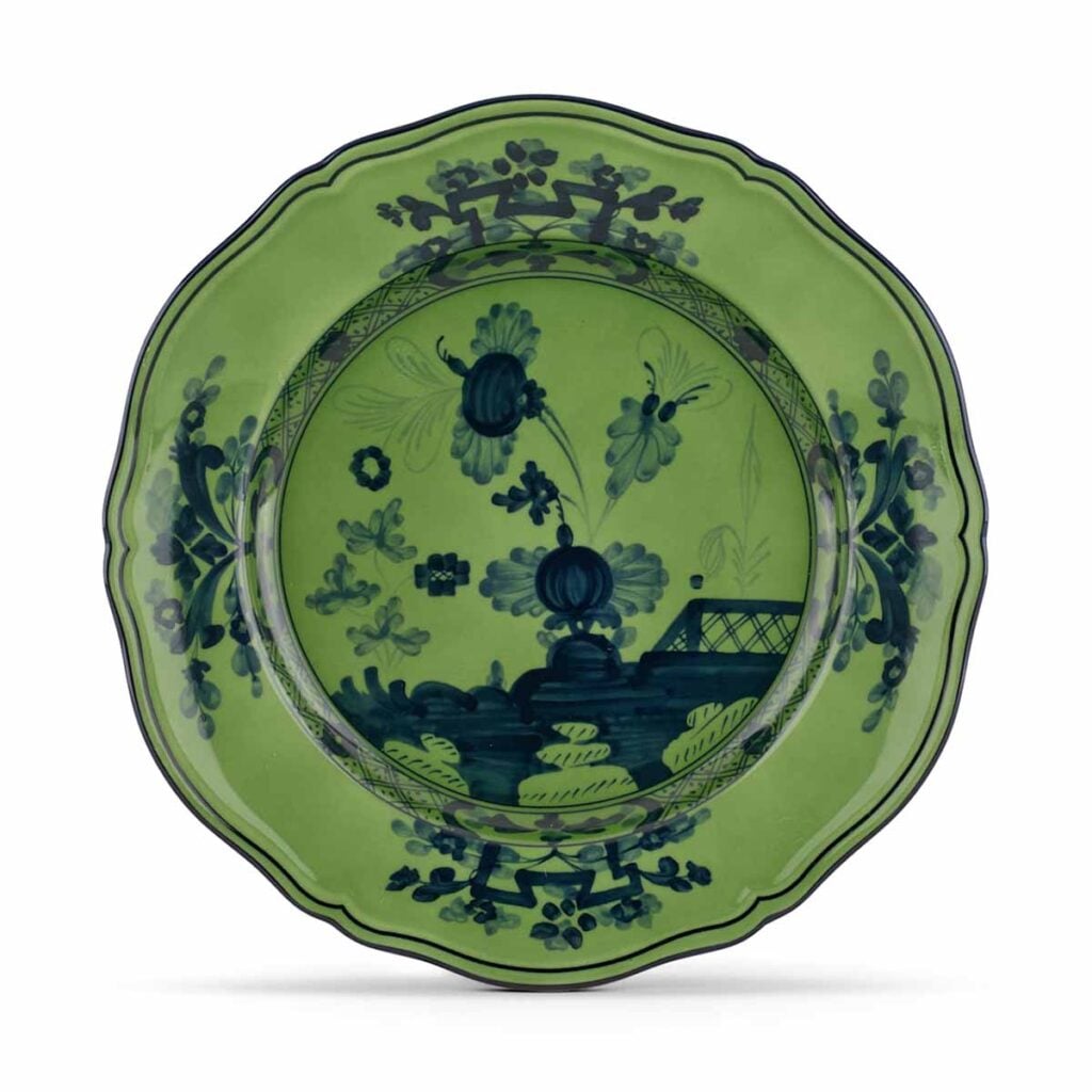 Richard Ginori 楕円皿 グリーン 金彩 GINORI-OrienteItal-MALACHITE-