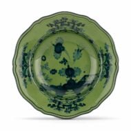 Ginori 1735 Oriente Italiano Malachite Soup Plate