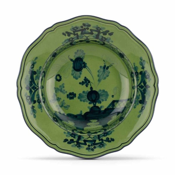 Ginori 1735 Oriente Italiano Malachite Soup Plate | Kneen & Co