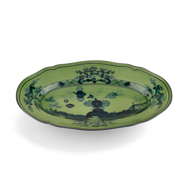 Ginori 1735 Oriente Italiano Malachite Pickle Dish | Kneen & Co