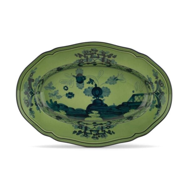 Ginori 1735 Oriente Italiano Malachite Pickle Dish | Kneen & Co