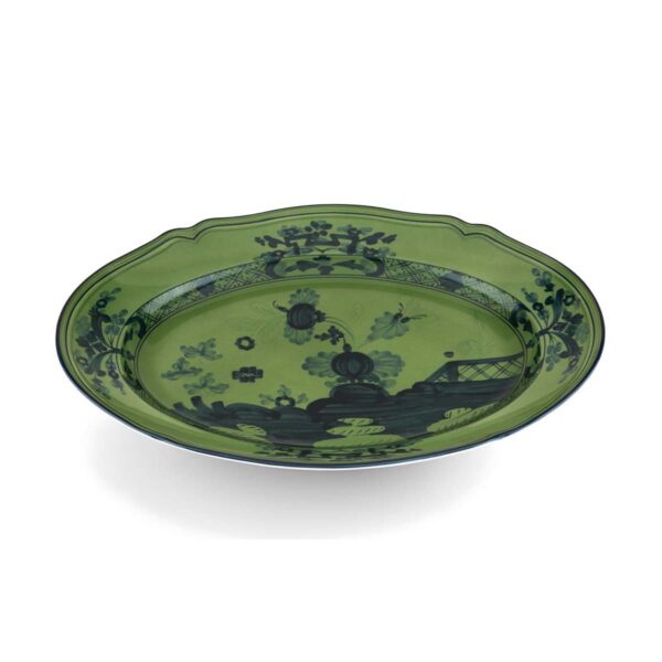 Ginori 1735 Oriente Italiano Malachite Oval Platter | Kneen & Co