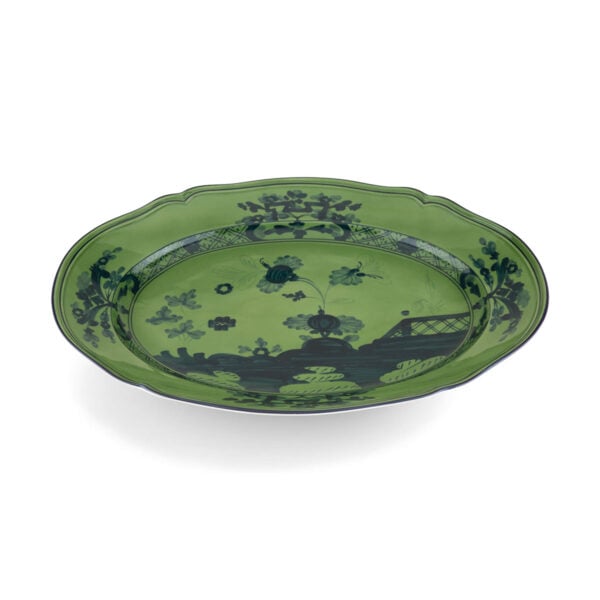 GINORI-OrienteItal-MALACHITE-003RG00-FVS130010385G00123600-1-1200x1200-100KB Ginori 1735 Oriente Italiano Malachite Oval Flat Platter 15” | Kneen & Co