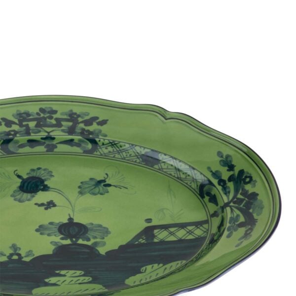 GINORI-OrienteItal-MALACHITE-003RG00-FVS130010385G00123600-2-1200x1200-100KB Ginori 1735 Oriente Italiano Malachite Oval Flat Platter 15” | Kneen & Co