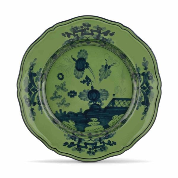 Ginori 1735 Oriente Italiano Malachite Round Platter | Kneen & Co