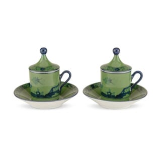 Ginori 1735 Oriente Italiano Malachite Coffee Cup – Set of 2 | Kneen & Co