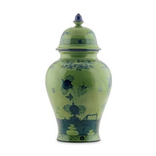 Ginori 1735 Oriente Italiano Malachite Large Potiche Vase | Kneen & Co