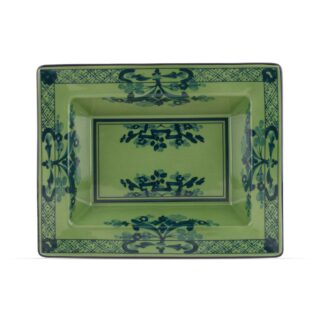 Ginori 1735 Oriente Italiano Malachite Rectangular Vide Poche | Kneen & Co