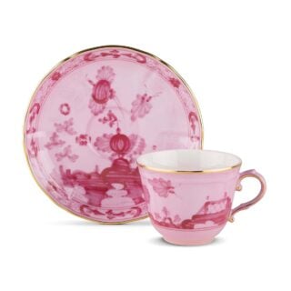 Ginori 1735 Oriente Italiano Porpora Coffee Cup and Saucer | Kneen & Co