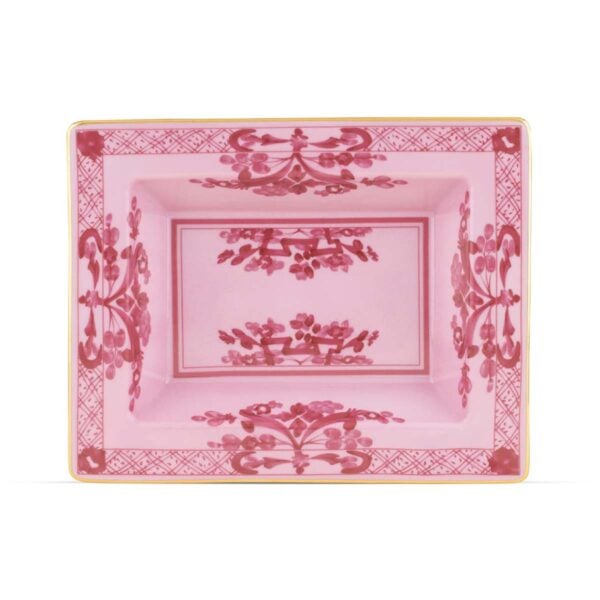Ginori 1735 Oriente Italiano Porpora Rectangular Vide Poche | Kneen & Co