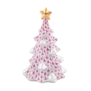 Herend Holiday Simple Christmas Tree in Raspberry | Kneen & Co