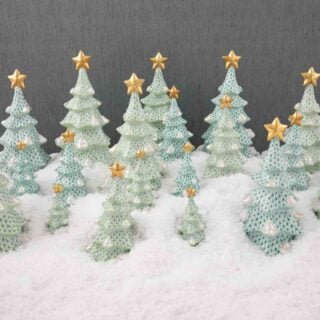 Herend Holiday Simple Christmas Tree in Green | Kneen & Co