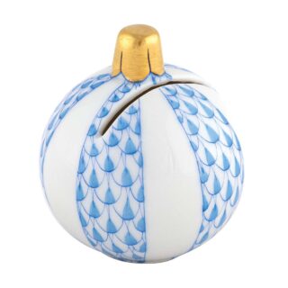 Herend Holiday Ornament Place Card Holder in Blue | Kneen & Co