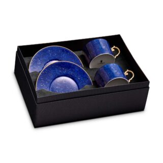 L'Objet Lapis Tea Cup and Saucer Set of 2 | Kneen & Co