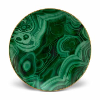 L'Objet Malachite Dessert Plate – Set of 4 | Kneen & Co