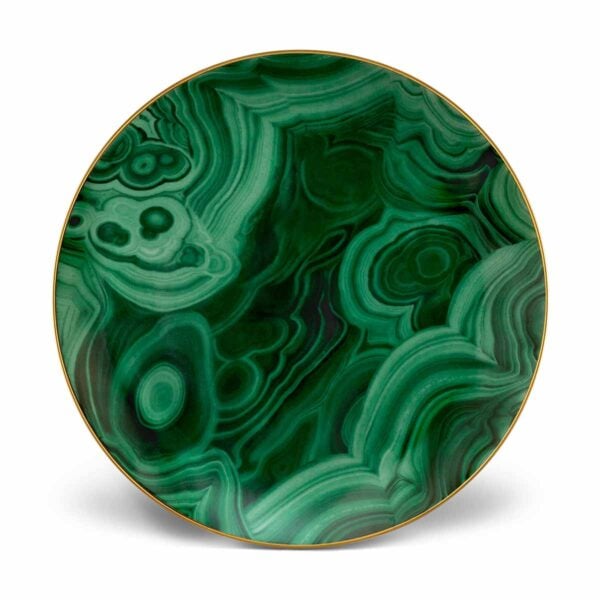 L'Objet Malachite Dessert Plate – Set of 4 | Kneen & Co