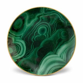 L'Objet Malachite Canape Plate – Set of 4 | Kneen & Co