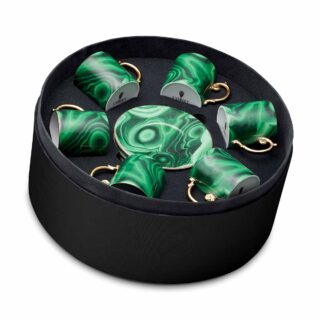 L'Objet Malachite Espresso Cup + Saucer (Gift Box of 6)
