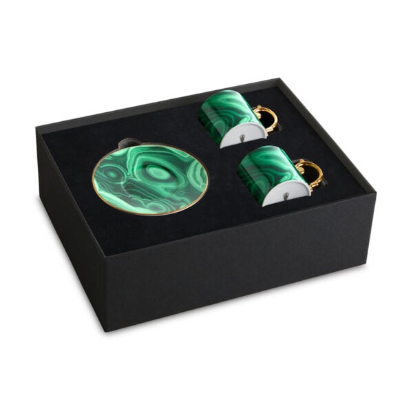 LOBJET-Dinnerware-MALACHITE-ML759a-1200x1200-100KB L'Objet Malachite Espresso Cup + Saucer (Gift Box of 2) | Kneen & Co