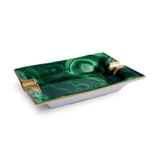 LOBJET-Dinnerware-MALACHITE-ML792a-1200×1200-100KB L'Objet Malachite Ashtray | Kneen & Co
