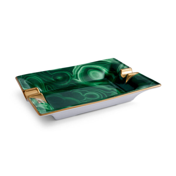 L'Objet Malachite Ashtray | Kneen & Co