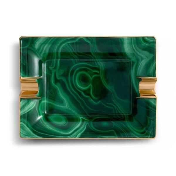 L'Objet Malachite Ashtray | Kneen & Co