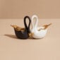 L’Objet Swan Black & White Salt & Pepper Cellars | Kneen & Co