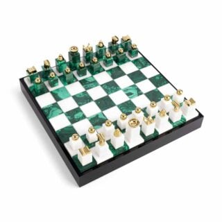L'Objet Malachite Chess Set | Kneen & Co
