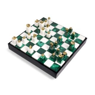 L'Objet Malachite Chess Set | Kneen & Co