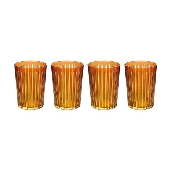 L'Objet Prism Amber Highball Glasses - Set of 4 | Kneen & Co