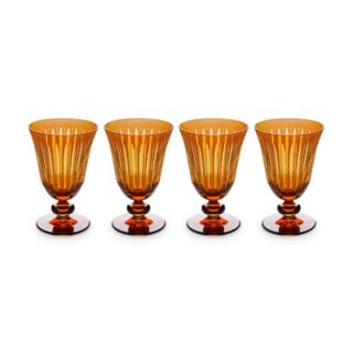 L'Objet Prism Amber Wine Glasses - Set of 4 | Kneen & Co