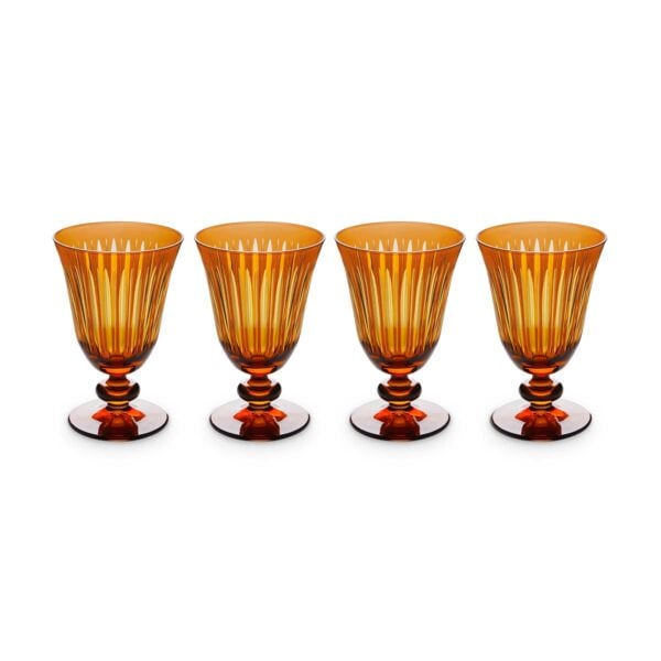LOBJET-PRISM-AMBER-Glassware-PS2030-wine-group-1200x1200-100KB L'Objet Prism Amber Wine Glasses - Set of 4 | Kneen & Co
