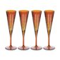 L'Objet Prism Amber Champagne Flutes - Set of 4 | Kneen & Co