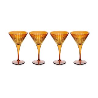 L'Objet Prism Amber Martini Glasses - Set of 4 | Kneen & Co