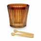 L'Objet Prism Amber Ice Bucket + Tongs | Kneen & Co