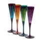L'Objet Prism Assorted Champagne Flutes - Set of 4 | Kneen & Co