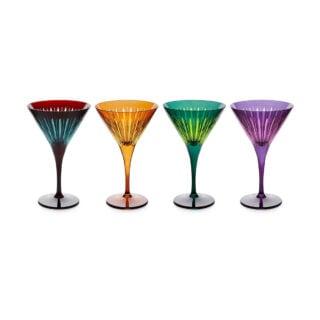 L'Objet Prism Assorted Martini Glasses - Set of 4 | Kneen & Co
