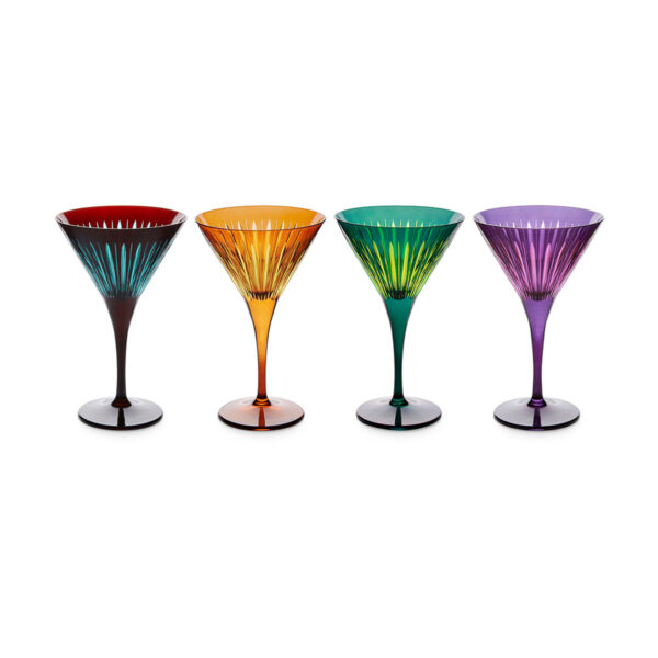 L'Objet Prism Assorted Martini Glasses - Set of 4 | Kneen & Co