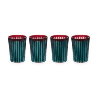 L'Objet Prism Bordeaux Highball Glasses - Set of 4 | Kneen & Co