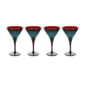 L'Objet Prism Bordeaux Martini Glasses - Set of 4 | Kneen & Co