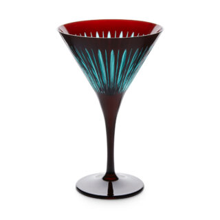 L'Objet Prism Bordeaux Martini Glasses - Set of 4 | Kneen & Co