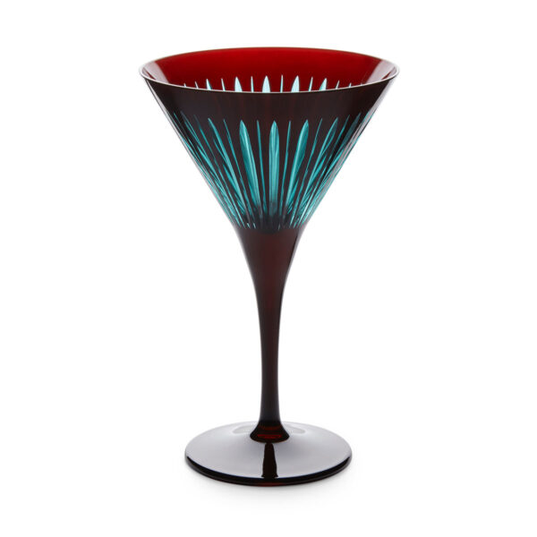 L'Objet Prism Bordeaux Martini Glasses - Set of 4 | Kneen & Co