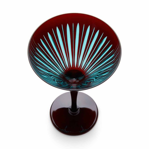 L'Objet Prism Bordeaux Martini Glasses - Set of 4 | Kneen & Co