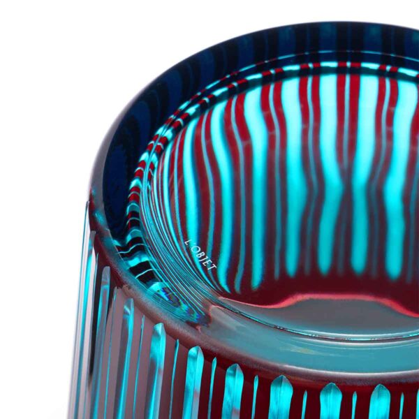 LOBJET-PRISM-BORDEAUX-Glassware-PS7088d-1200x1200-100KB L'Objet Prism Bordeaux Ice Bucket + Tongs | Kneen & Co