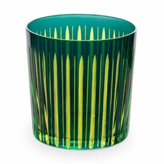 L'Objet Prism Green Double Old Fashioned Glasses - Set of 4 | Kneen & Co