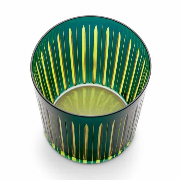 L'Objet Prism Green Double Old Fashioned Glasses - Set of 4 | Kneen & Co