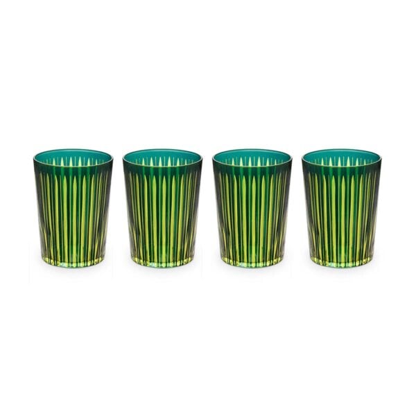 LOBJET-PRISM-GREEN-Glassware-PS6018-highball-group-1200x1200-100KB L'Objet Prism Green Highball Glasses - Set of 4 | Kneen & Co